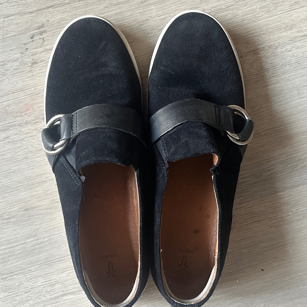 Genuine Suede and Leather Slip on Sneakers